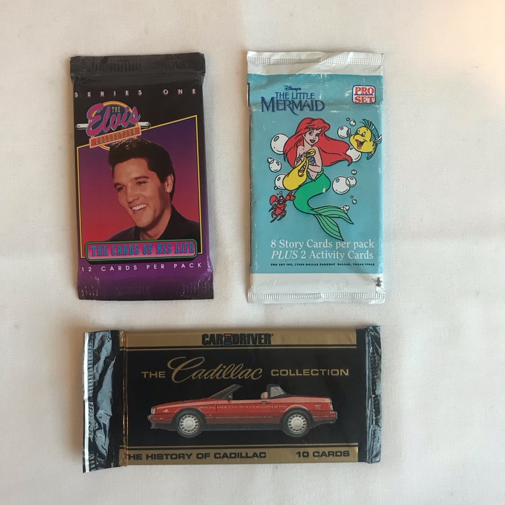 Elvis Presley, The Little Mermaid and The Cadillac Collection Trading Cards NEW